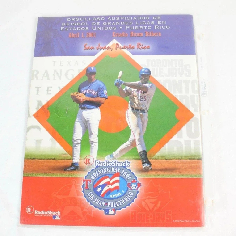 RadioShack April 2001 Opening Day MLB In San Juan Puerto Rico Magazine